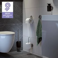 Coupon 🎁 Tiger Tune Toilettenbürste, Montage Ohne Bohren Dank Integrierter Klebefolie, Optional Befestigung Zum Schrauben, Edelstahl Gebürstet/Schwarz ❤️ -Tiger Verkäufe unnamed file 1021