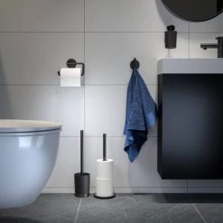 Blitzangebot 🥰 Tiger Tune Toilettenpapierhalter, Montage Ohne Bohren Dank Integrierter Klebefolie, Optional Befestigung Zum Schrauben, Black Metal Gebürstet/Schwarz, 150 X 100 X 26 Mm 🎁 -Tiger Verkäufe unnamed file 1034