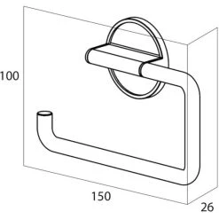 Blitzangebot 🥰 Tiger Tune Toilettenpapierhalter, Montage Ohne Bohren Dank Integrierter Klebefolie, Optional Befestigung Zum Schrauben, Black Metal Gebürstet/Schwarz, 150 X 100 X 26 Mm 🎁 -Tiger Verkäufe unnamed file 1035