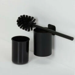 Brandneu ⌛ Tiger Colar Toilettenbürste Zum Kleben, WC-Garnitur Aus Edelstahl, Schwarz Pulverbeschichtet, Mit Integrierter Klebefolie Zur Montage Ohne Bohren, 8,8x38x10,8 Cm 🥰 -Tiger Verkäufe unnamed file 122