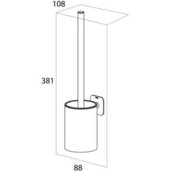 Brandneu ⌛ Tiger Colar Toilettenbürste Zum Kleben, WC-Garnitur Aus Edelstahl, Schwarz Pulverbeschichtet, Mit Integrierter Klebefolie Zur Montage Ohne Bohren, 8,8x38x10,8 Cm 🥰 -Tiger Verkäufe unnamed file 127