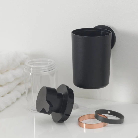 Schlussverkauf 🧨 Tiger Urban Seifenspender Zur Wandbefestigung, Farbe: Schwarz, Mit Austauschbaren Dekor-Ringen Zur Individuellen Gestaltung ⌛ 5 Schlussverkauf 🧨 Tiger Urban Seifenspender Zur Wandbefestigung, Farbe: Schwarz, Mit Austauschbaren Dekor-Ringen Zur Individuellen Gestaltung ⌛ – Bild 5