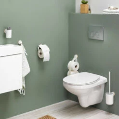 Brandneu ⭐ Tiger Urban Toilettenbürste, Farbe: Weiß, WC-Bürstengarnitur Zur Wandbefestigung + Urban Toilettenpapierhalter Schwenkbar, Farbe: Weiß, Mit Austauschbaren Dekor-Ringen Zur Individuellen Gestaltung 🎁 -Tiger Verkäufe unnamed file 284