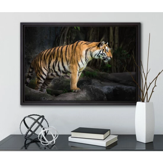 Coupon 🥰 Tiger Leinwandbild 100x70 Cm Im Bilderahmen | Wandbild | Schattenfugenrahmen | Kein Poster 🤩 2 Coupon 🥰 Tiger Leinwandbild 100x70 Cm Im Bilderahmen | Wandbild | Schattenfugenrahmen | Kein Poster 🤩 – Bild 2
