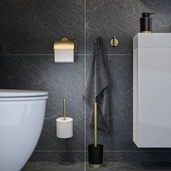 Aktion ❤️ Tiger Tune Toilettenbürste, Freistehend, Messing Gebürstet/Schwarz ✔️ 3 Aktion ❤️ Tiger Tune Toilettenbürste, Freistehend, Messing Gebürstet/Schwarz ✔️ – Bild 3