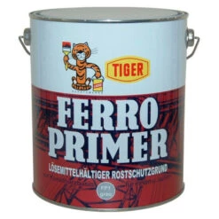 Bester Verkauf 🔔 Tiger Ferro Primer Rostschutzgrund Kunstharzbasis Innen Außen 5 Kg Farbwahl, Farbe:FP2 Rotbraun 🌟