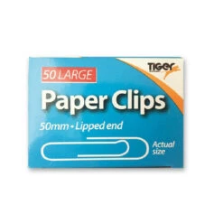 Großhandel 😀 Tiger Stationery - Büroklammern 1200er-Pack SG18937 (50 Mm) (Silber) 🔥