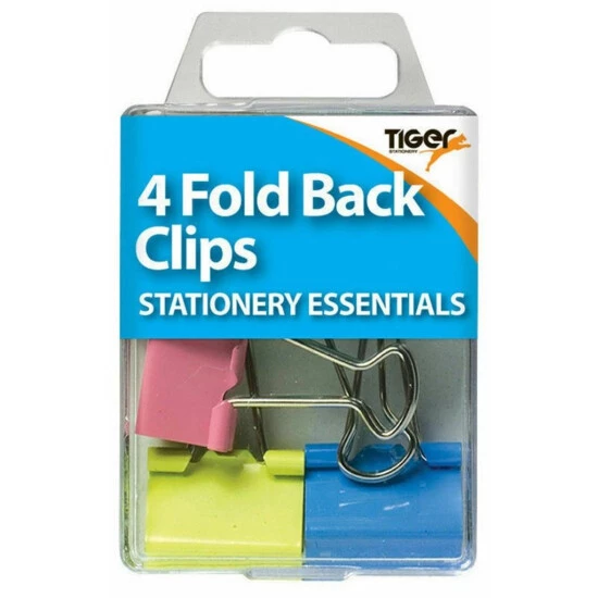 Schlussverkauf ✔️ Tiger Stationery - Bulldog Clips "Essential" 4er-Pack SG18920 (Einheitsgröße) (Bunt) ✨ 1 Schlussverkauf ✔️ Tiger Stationery - Bulldog Clips "Essential" 4er-Pack SG18920 (Einheitsgröße) (Bunt) ✨
