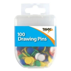 Besorgen 😉 Tiger Stationery - Heftzwecken "Essential", Flach 100er-Pack SG18977 (Einheitsgröße) (Bunt) 🔔