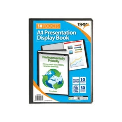 Blitzangebot 🎉 Tiger Stationery - Präsentationsmappe, A4 SG20439 (Einheitsgröße) (Schwarz) 👏