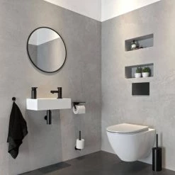 Auslauf 🔥 Tiger Noon Toilettenbürste Freistehend, WC-Bürste Aus Edelstahl, Farbe: Schwarz, Hygienisch Dank Herausnehmbaren Einsatz Und Deckel, B X H X T: 8,9 X 38,3 X 8,9 Cm ✨ -Tiger Verkäufe unnamed file 848