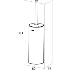 Auslauf 🔥 Tiger Noon Toilettenbürste Freistehend, WC-Bürste Aus Edelstahl, Farbe: Schwarz, Hygienisch Dank Herausnehmbaren Einsatz Und Deckel, B X H X T: 8,9 X 38,3 X 8,9 Cm ✨ -Tiger Verkäufe unnamed file 849