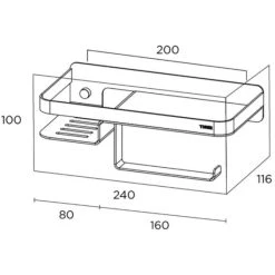 Aktion ✔️ Tiger Toilettenpapierhalter Mit Ablage, Edelstahl Gebürstet, BxHxT 👍 -Tiger Verkäufe unnamed file 884
