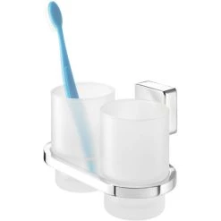 Beste Bewertungen von 🎁 Tiger 38523_03 Impuls Doppelter Becherhalter Korpus Aus Edelstahl Und Zamac Variante In Chrom / Echtglas, Wei Gefrostet ✔️